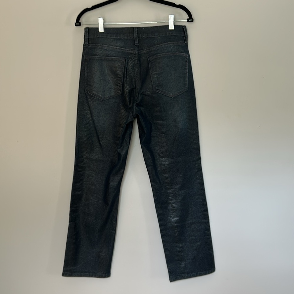 Frame Le High Straight Indigo Lizard Coated Jeans - Picture 8 of 14